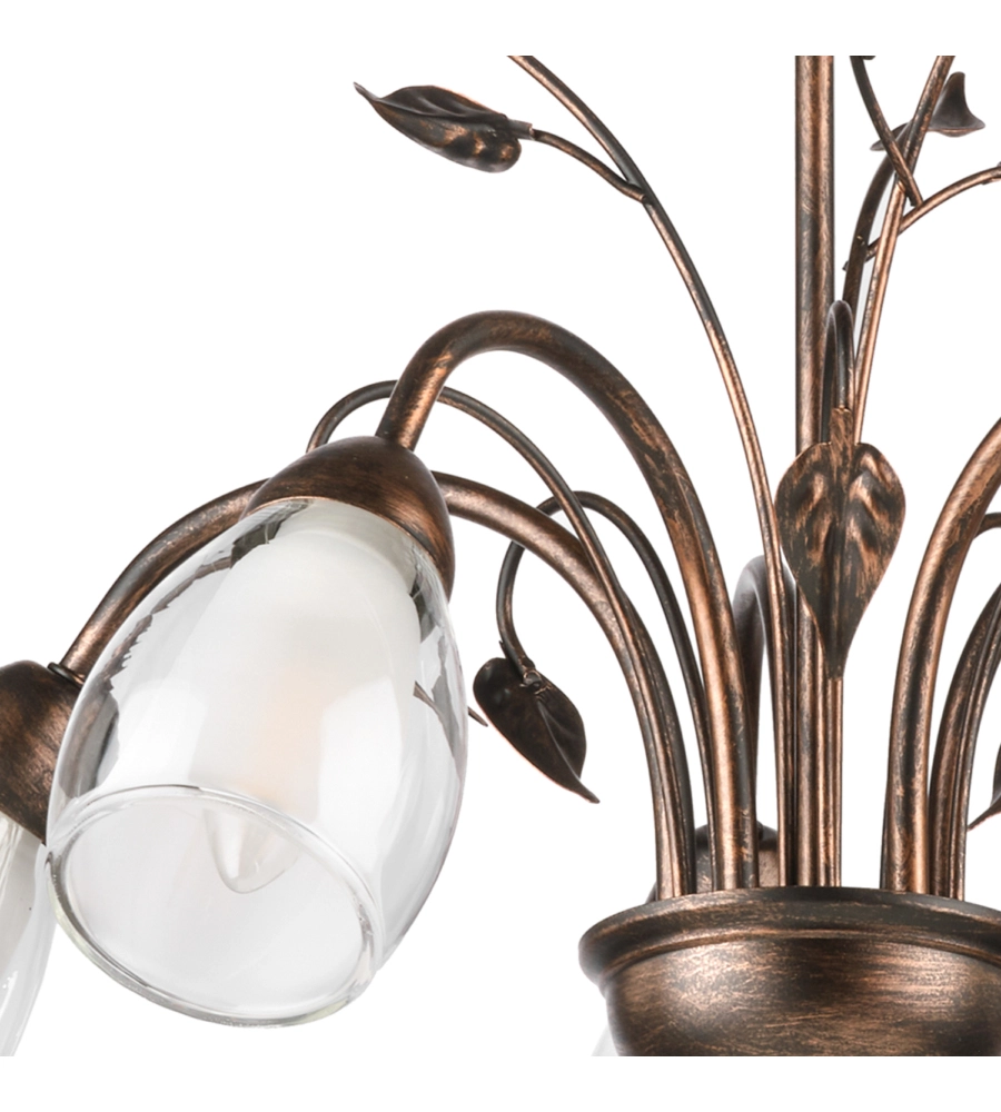 LAMPADARIO 5 LUCI ONLI "LILIANA" BRONZO E14